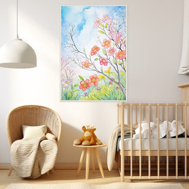 Spring Flowers Watercolor Painting